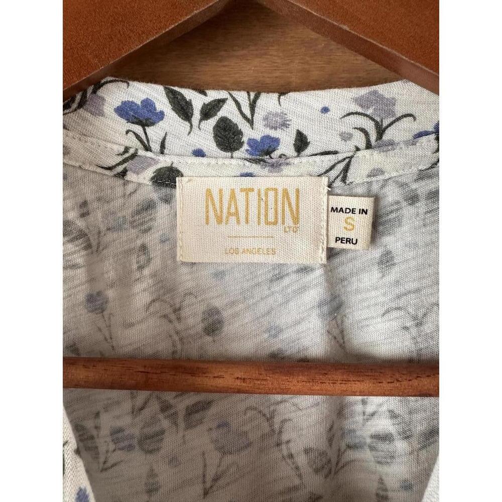 Nation LTD Paulette Ruffle Sleeve Tank Top in Cottage Floral Women’s size Small - Picture 7 of 13